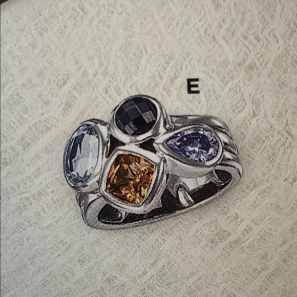 Silpada Jewelry - Silpada 4 Stone Ring R2206 Wine Flight.